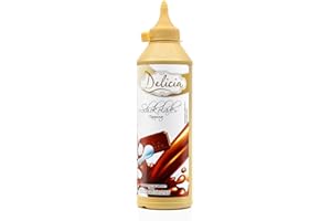 "Schokolade" Dessertsauce | Verführerischer Topping in einer 600g - Flasche | Delicia Dessertsoße - Vielseitige Verwendung - Entfalten Sie Ihre Kreativität