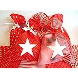 Adventskalender - 24 Stoffsäckchen Stoffbeutel zum Befüllen