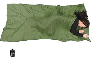 BROWINT Silk Sleeping Bag Liner, Silk Sleep Sack, Extra Wide 220x110cm, Lightweight Travel Sheet for Hotels, Sleeper with Reinforced Gussets