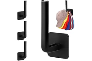 Taiyyi 4 Stück Basecap Halterung Selbstklebende hut-halter Hutablage für Baseballkappen Wand Löcher Müssen Nicht Gestanzt Werden Basecap Halter für Baseball Kappe Schals Taschen (Weiß,Schwarz,grau