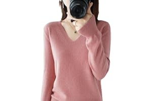 YTR6RTW Autumn Winter Sweater Women Keep Warm V-Neck Pullovers Knitting Sweater Long Sleeve Loose Tops