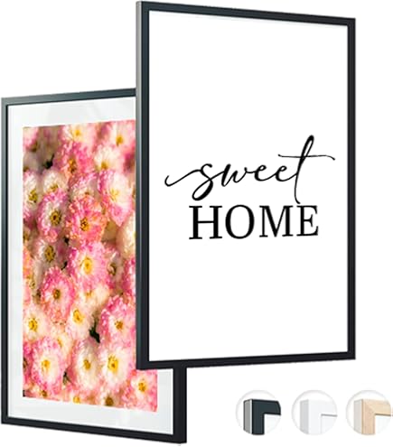 Cornice Portafoto Amsterdam - Nero Lucido 49x68,5 Cm Con Vetro Sintetico - Foto 4