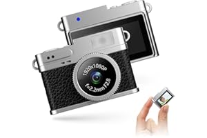 32 GB Vintage-Digitalkamera, 1080P FHD-Vlogging-Kamera mit 0,96-Zoll-Display, Tragbarer Micro-Video-Camcorder für Studienaufnahmen auf Reisen