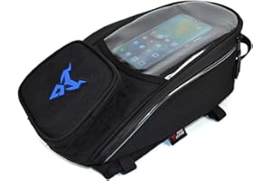 Alacritua Borsa da serbatoio per moto touch screen da 7 pollici – borse impermeabili per bagagli da moto con forti borse magnetiche e universali per serbatoio dell'olio