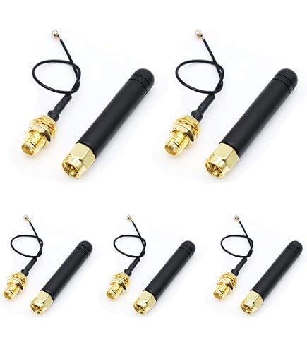 Gbformat Antenna LoRa 868 MHz 5 dBi SMA maschio 195 mm + cavo femmina IPEX per tastiera mesh, ESP32 OLED, HTCC-AB02S, 50 , VSWR < 1,5 (5 pezzi