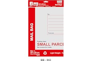 Orion Stationery 14 x 17 Inch Mailing Bags Extra Strong Polythene Posting Mail Bags, Self Sealing Mail Bag for Small Business, Home and Office use (Pack of 4)
