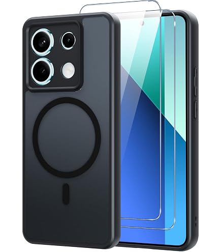 BENTOBEN Custodia Magnetica Per Xiaomi Redmi 14C, Antiurto Grado Militare, Retro Opaco Traslucido Nero, Compatibile Magsafe