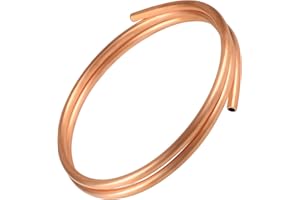 LALAGO Kupferrohr, Weiches Kupferrohr OD 10mm ID 8mm, 1,5M Länge Kupferrundrohr, Weich Ringware für Kältetechnik, Generatoren, Stromschienen, Schaltgeräte, Transformatoren usw