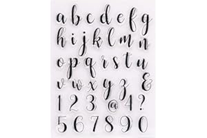 KWELLAM English Alphabet ABC Lower case Letters Numbers Clear Stamps for Card Making Decoration and DIY Scrapbooking 20112805