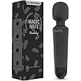 Vandelay Magic Mate Body Massager for Women & Men - Waterproof & Portable Massager [20 pattern x 8 speeds] - Extra Long Battery - Flexible Neck(Cool Black), 1 Year Warranty