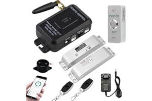 FTes RFKits TUYA Zugangskontroll-Schließsystem Satz mit Smartphone App-Steuerung, Gepaart mit Elektronisches Riegelschloss Drahtlose Presse-Fernbedienung und Schaltfläche Beenden