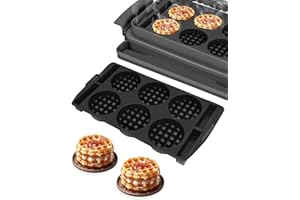 RELLCOO Silikon Waffelplatten kompatibel mit Tefal OptiGrill XL, EliteXL, Plus+XL, 4in1XL, 2in1XL, Waffel Mold Waffeleinsatz,Backschaleneinsatz aus Silikon,Belgische Waffeln, Zubehör,Schwarz