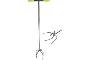 STEPHANS MÖBELBÖRSE Gartenkralle mit 6 Zinken Unkrautkralle Boden Kultivator Erdkralle Bodenlockerer Grubber Gardenclaw Twist Tiller Vertikutierer Unkrautentferner Länge 97cm