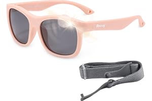 Maesy - Lunettes de soleil bébé Luca - 1-3 ans - tout-petit et bambin - flexible - élastique réglable - protection UV400 polarisée - garçons et filles - lunettes de soleil pour enfants carré