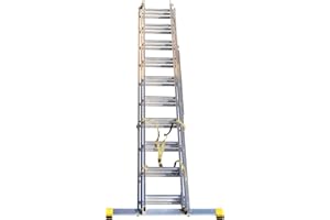 BPS ACCESS SOLUTIONS Ausziehleiter mit 3 Elementen und integrierter Stabilisierung, 7,11 m (6.26m)