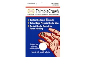Colonial Needle Crown Thimble with Adhesive, Stainless Steel by Colonial Needle