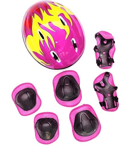 Kit De Protection Vélo Enfant Freebily - Casque, Genouillères, Coudières, Poignets Pour Skate Et Roller