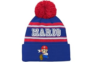 Bonamana Mario Gorros Gorro de Punto para Unisex Invierno Diario Gorro Festivo Regalos para Niños Niños Niñas