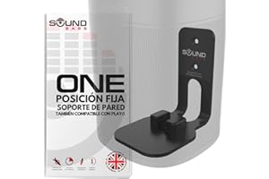 SOUND BASS One, One Gen 2, One SL & Play:1 Soporte de Montaje en Pared, Negro, Compatible con los Altavoces Sonos One, One Gen 2, One SL & PLAY1, diseñado en el Reino Unido