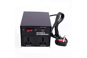 MSKJ 200W Voltage Converter UK to US & US to UK Step Up & Down Voltage Transformer Output 110V - 120V & 220V - 240V Power Converters with UK Standard Plug Circuit Break Protection