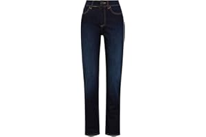 FASHIONLABELS4LESS Ex High Street Brand Ladies Straight Leg Jeans - Mid Rise Cotton Denim with Added Stretch | Fashion Apparel for Women Dark Khaki