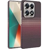 UnDePlus Xiaomi Mi 14T Pro ile uyumlu Kılıf Kevlar Desenli Karbon M-Safe Magnetik Şarj VEGA-Msafe