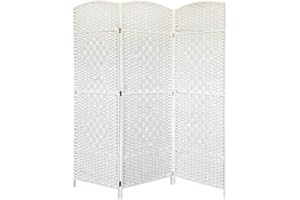Acomoda Textil – Biombo 3 Paneles 180x50 cm Separador de Ambientes Decorativo Elegante y Funcional para Interior. Panel Blanco de Privacidad Divisor Espacio para Dormitorio, Salón y Vestidor