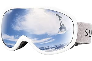 Supertrip Ski Goggles Womens Mens, Anti-fog Anti-glare Skiing Snowboard goggles with 100% UV400 Protection, Helmet Compatible