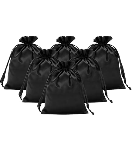 Darling Souvenir 50 sacchetti regalo in raso con coulisse, piccoli sacchetti per bomboniere, 20,3 x 25,4 cm, per baby shower, colore: bianco