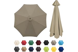 IRUGS Universal Umbrella Replacement Cloth 6 Arms/8 Arms，Patio Umbrella Cover Cloth ，Replacement Parasol Canopy，2.7 M/3.0M，Parasol Umbrella Replacement Cover (Canopy Only) ( Color : Top color , Size : 8 Rib