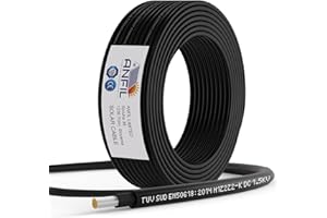 ANFIL SOLAR TECHNOLOGY Solarkabel Verlängerung ANFIL 4mm2/12AWG Solarpanel Photovoltaik Verlängerungskabel Solar PV Kabel für Fachgerechter Solarsystem Einbau (100m Schwarz)