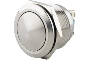 SeKi Edelstahl Drucktaster Ø16mm tastend gewölbter Kopfform Schraubanschluss; Klingeltaster