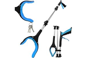 Adiwo Szczypce chwytakowe dla seniorów, 91 cm, wysuwane szczypce do zbierania śmieci, składany chwytak do podnoszenia z magnesem, lekka głowica obracana o 360°, prace ogrodowe, bardzo długie ramię