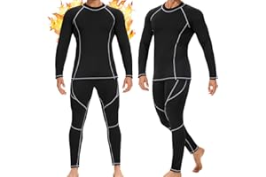 StylSense Thermounterwäsche Herren Winter Lange Unterhosen Skiunterwäsche Funktionsunterwäsche Herren Set Warme Weich und Atmungsaktiv Thermo Ski Unterwäsche Unterhemd Pullover für Männer