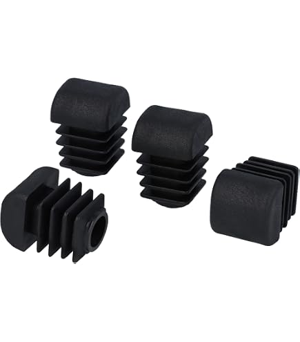 20 Tappi Terminali Per Tubi Tondi Da 33,7 Mm (1 Pollice), In Plastica PE, Colore Grigio, Made In EU - 4