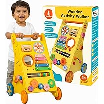 Shumee Wooden 8-in-1 Musical Activity Push Walker for Babies (9