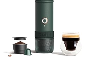 OutIn Mino Macchina per caffè espresso elettrica portatile, mini caffettiera da campeggio da viaggio, macchina da caffè tascabile con riscaldamento autonomo tramite USB-C, per qualsiasi avventura