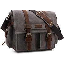 Kattee Leather Canvas Camera Bag 