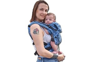 Regolo Baby Monkey Marsupio neonato ergonomico, porta bebe, Mehindi Celeste, zaino porta bambino e neonato (0-24 mesi)