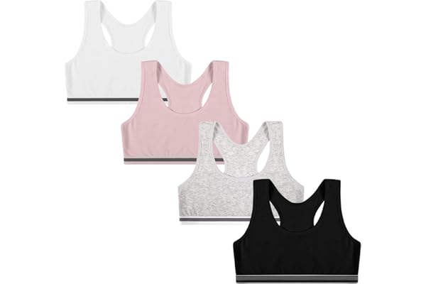 flintronic Flickor sport-bh bustier bomull tonåringar U-formad rygg underkläder topp bustier för 8-15 år barn