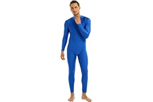 Alvivi Men's Adult Spandex Turtleneck Long Sleeve Unitard Skin-Tight Leotard Bodysuit Jumpsuit