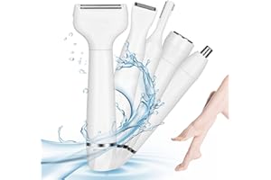 VUSDDY Rasoir électrique Intime pour Femmes, Rasoir électrique 5 en 1 pour Femmes Humides et Sèches, épilateur étanche pour Femmes pour Poils du Corps, Aisselles, Visage, Sourcils, Bikini