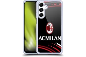 Head Case Designs Licenza Ufficiale AC Milan Curvato Modelli Cresta Custodia in Gel [Protezione di Grado Militare] Compatibile con Samsung Galaxy A16 5G E Compatibile con MagSafe