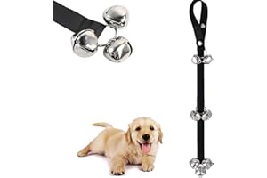 TRHDFW Dog Doorbells dog bells toilet training DoorBells Adjustable Door Press Bell for Hanging on Door Knob, Training Your Puppy Easily with 7 Large Dog Training Bells Clear Ring