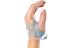 FORTEMOTUS Órtesis Férula para Pulgar Izquierdo, Alivio del Dolor por Osteoartritis y Artritis de Articulación del Pulgar en Silla de Montar (Gris, L, 23-26 cm)