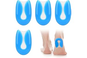 SUGHAW 2 Paia Talloniera in Silicone, Talloniera Gel Confortevole Morbido Talloniera, Supporti in Gel per Talloni Talloniera Anti-shock in Gel per Plantar Fasciite Tallone e Dolori di Achille, Large 40-45