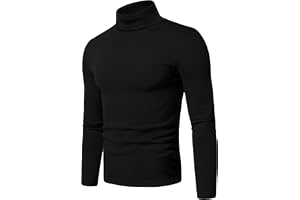 QIXING Termoundertröja för män långärmad polotröja bomull termoskjorta stretch baselayer varm undertröja för vinter