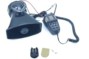 KATSU TOOLS KATSU Auto Sirene 7 Ton 12V 100W Hupen Signalhörner mit Mikrofon, Autosirene Fahrzeughupe Motorrad Verkehrsalarm Feuerwehr Krankenwagen Lautsprecher Notfall Sound Verstärker