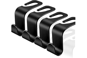 GRIZEF Car Headrest Hook, Car Seat Back Hook, Car Seat Headrest Hanger, Portable Organiser Holder Hook, Purse and Grocery Shopping Bag, Travel Vehicle, Car Safety Hanging Hook