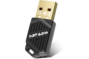 PUISENO Adattatore Bluetooth 6.0 USB Dongle per PC, chiavetta Bluetooth ad alta velocità con Dual Mode BLE, supporta fino a 5 dispositivi contemporaneamente, ampia portata, bassa latenza, compatibile con